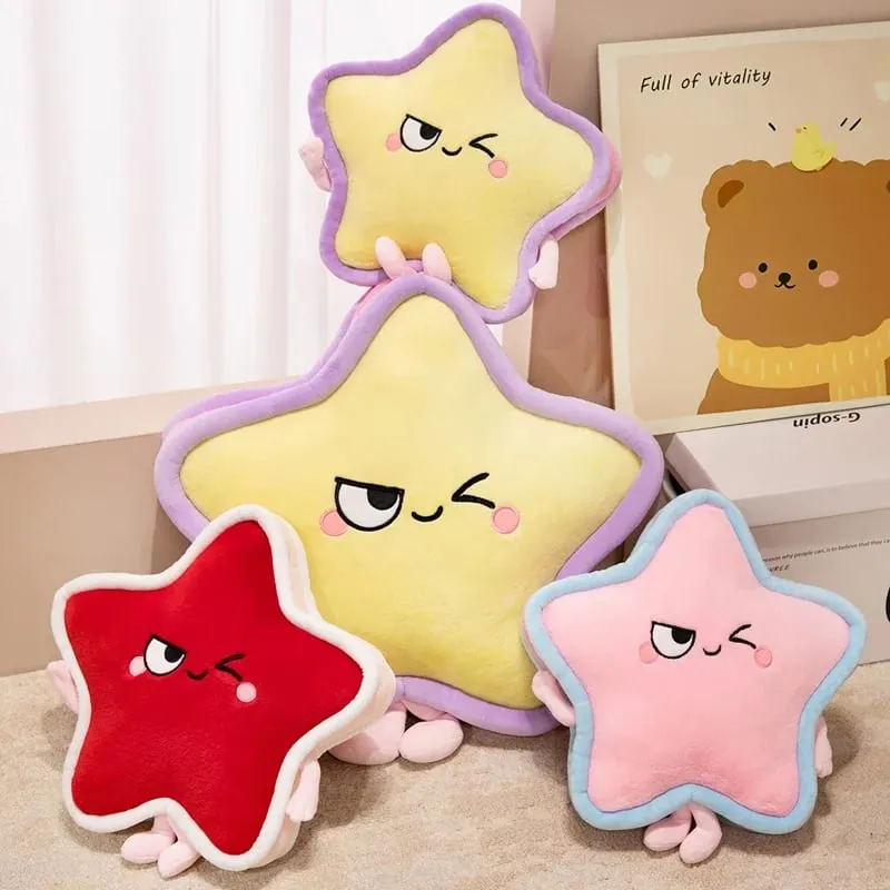 Five Pointed Star Plush Pillow 40/60cm Stuffed Cushion Squishy Sofa Cushion Adorably Home Decor Toys Creative Birthday Gifts