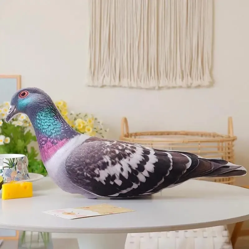 Rooster Plush Throw Pillow Lifelike 3D Print Soft Fluffy Comfortable Cushion for Office Chair Decor Rest Pillow for Workers