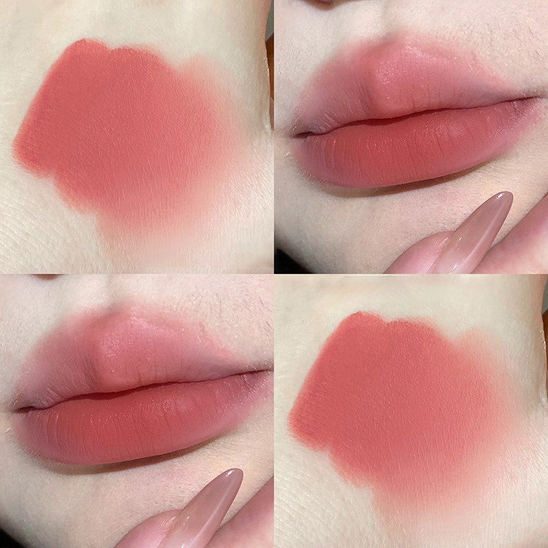 Waterproof Velvet Lipstick Easy To Wear Long-lasting Lipstick Matte Nude Coffee Lip Glaze Non-stick Cup Makeup Lip Tint Cosmetic