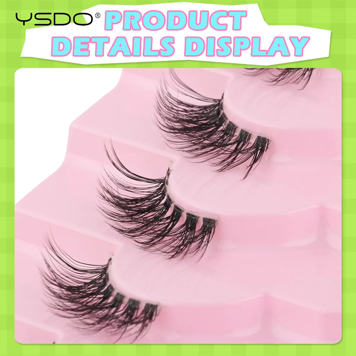 Mezze Ciglia Naturali Soffici Ciglia Finte Cat Eye Lash 3D Ciglia di Visone Finte Ciglia Morbide Alate Strumento di Trucco