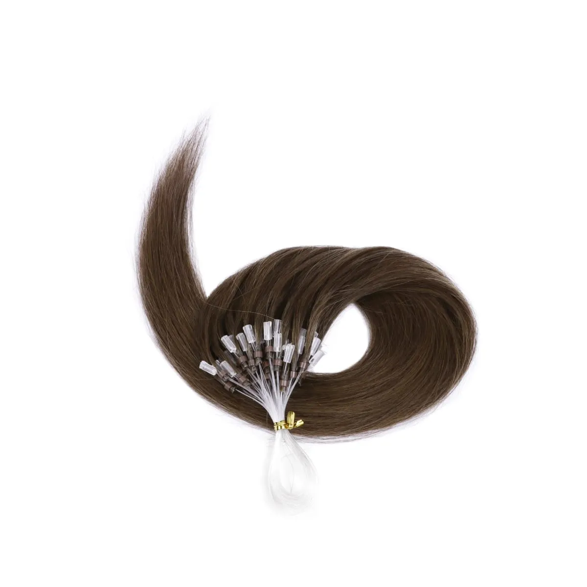 Micro Loop Human Hair Extensions - 50 Strands Thick Straight Clip-In Hair for Instant Volume & Length — image 13