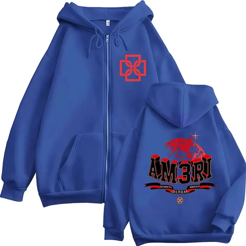 Rapper Duki AM3RI Modo Diablo Zipper Hoodies Men Women Clothing Zip Up Hooded Sweatshirts Fleece Oversized Pullovers Jacket Coat — image 6
