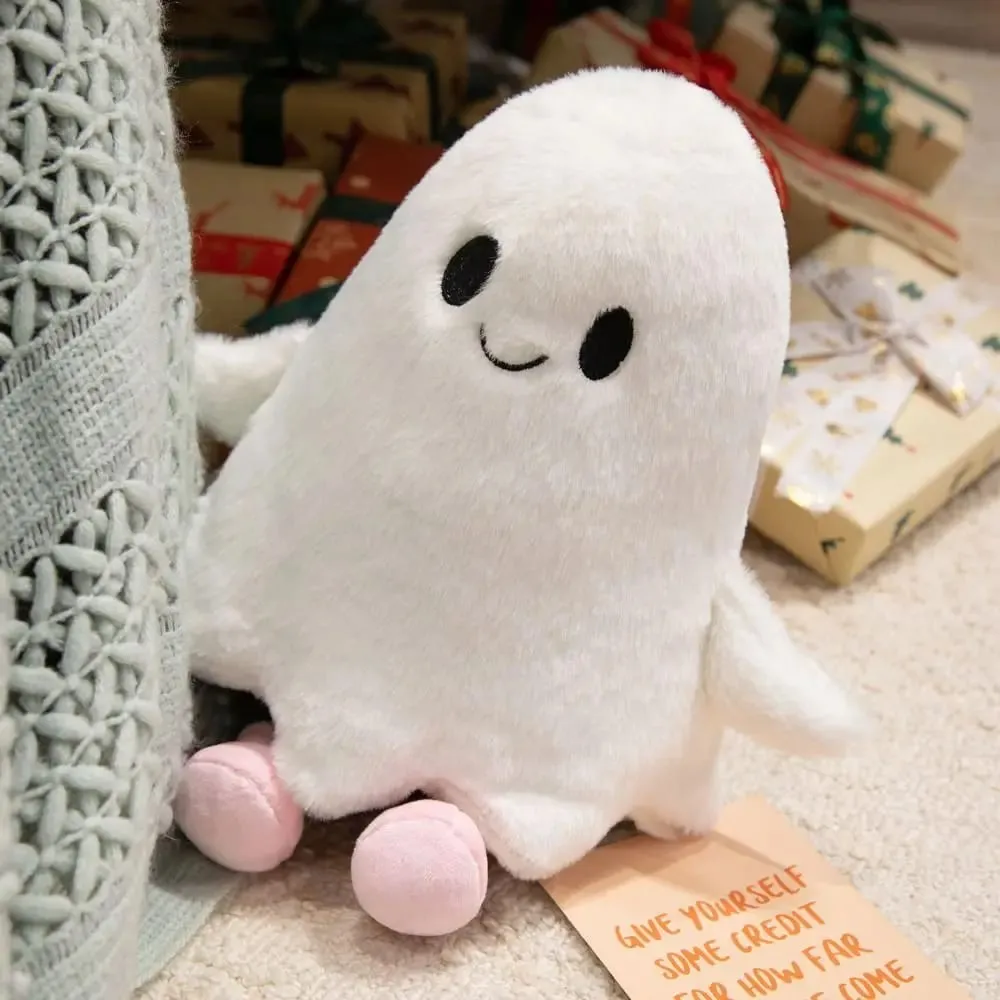Simulation Little Ghost Interactive Handmade Cartoon Ghost Fluffy Collection Holloween Ghost Pillow Home Decor