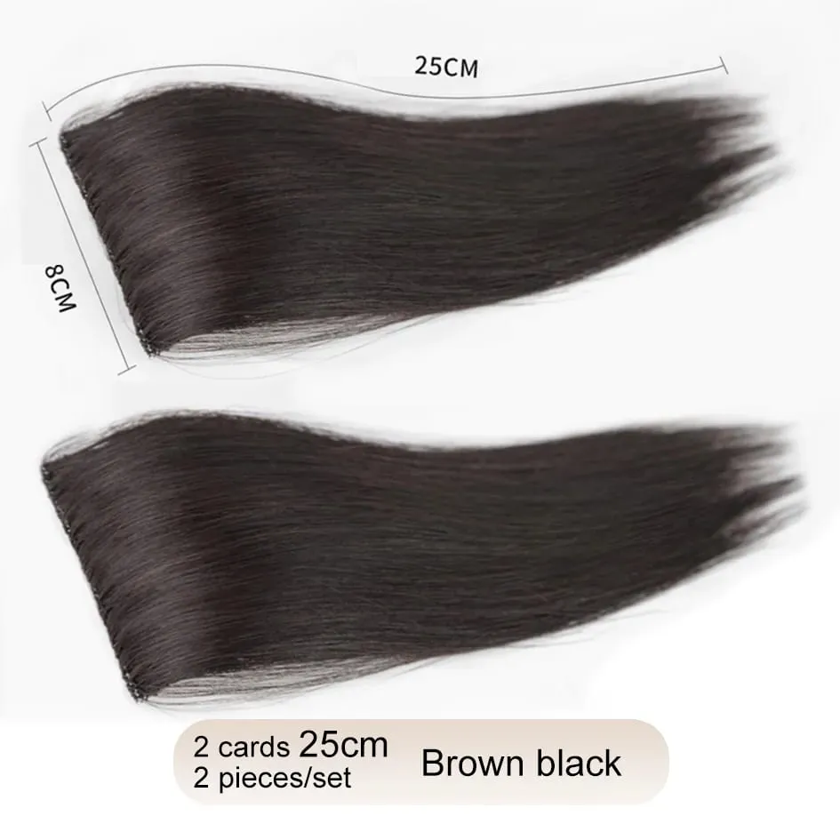 Synthetic 2 pieces/set of wig pads hair extensions opening and top replacement pieces replacement artifact — image 20