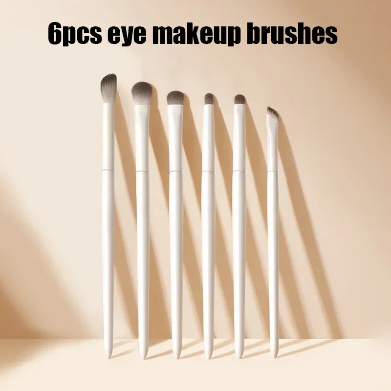 5/6/8/10pcs Natural Eye Makeup Brushes Set Detail Eyeshadow Contouring Brush Ultra Soft Blending Eyeliner Brow Brush Makeup Tool — image 8