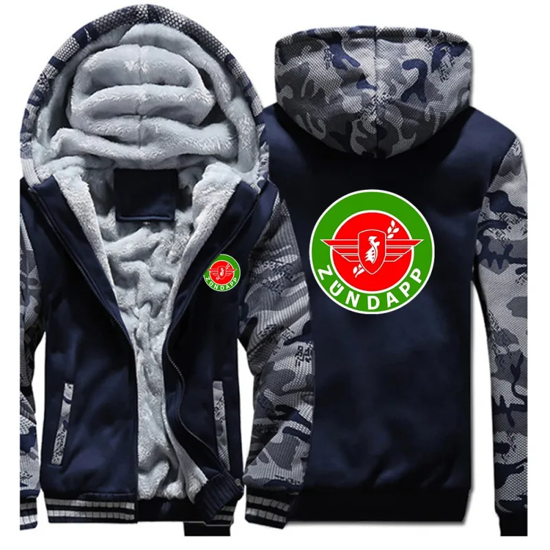 Men's Jackets Winter Hooded Warm Coat 2026 Zundapp Motorcycles Logo Print Plush Casual Thicken Lined Fleece Clothing Hoodies — image 7