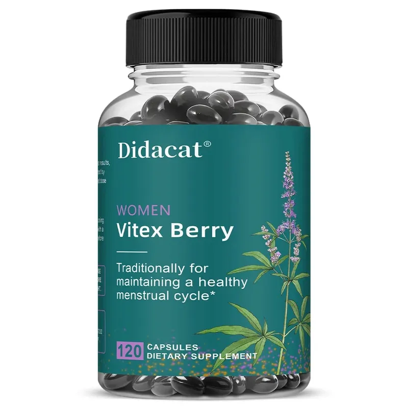 Vitex Berry Vegan Capsules - Hormone Balance for Women Organic Vitex Chasteberry Extract (1000 mg) Vegan Non-GMO