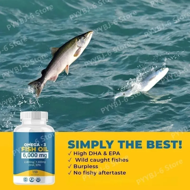 Omega 3 Fish Oil Softgels High Potency EPA DHA Daily Supplement for Adults Supports Joint Immune Health 150 Softgels Non GMO — image 4