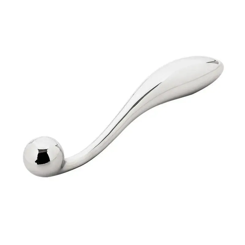 Stainless Steel Double Dildo G Spot Anal Beads Butt Plug Metal Fake Dildo Anal Plug Sex Toys For Male Female