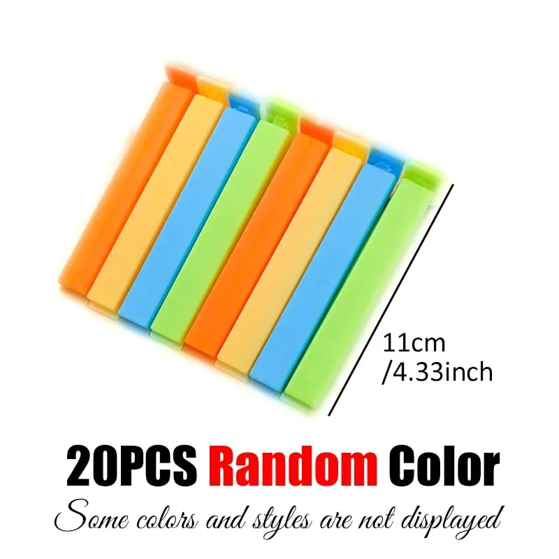 10-20PCS/Set Sealing Clip Colorful Reusable Snack Storage Sealer Clamp Kitchen Gadgets for Food Fresh Keeping Moisture Proof ZYF — image 11