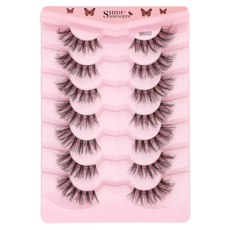 Mezze Ciglia Naturali Soffici Ciglia Finte Cat Eye Lash 3D Ciglia di Visone Finte Ciglia Morbide Alate Strumento di Trucco