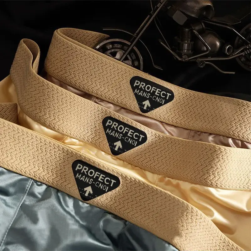 4-Piece Of Men's Underwear Summer Silk Thin Breathable Ice Silk Flat Angle Pants Solid Color Comfortable Casual Men's Underwear — image 6