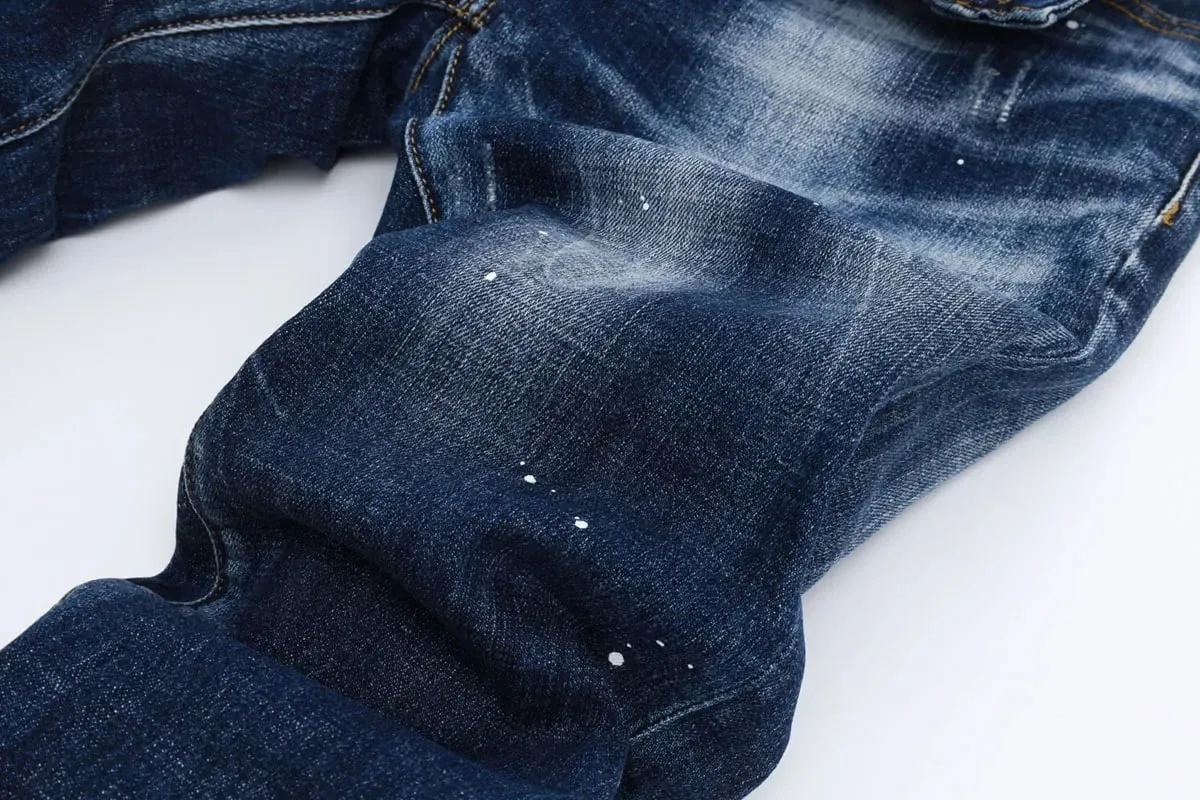 new design dsq2 blue Men Jeans Pants Cotton straight Slim Jeans Denim Designer zipper D2 COOLGUY JEANS top quality 8539 — image 4