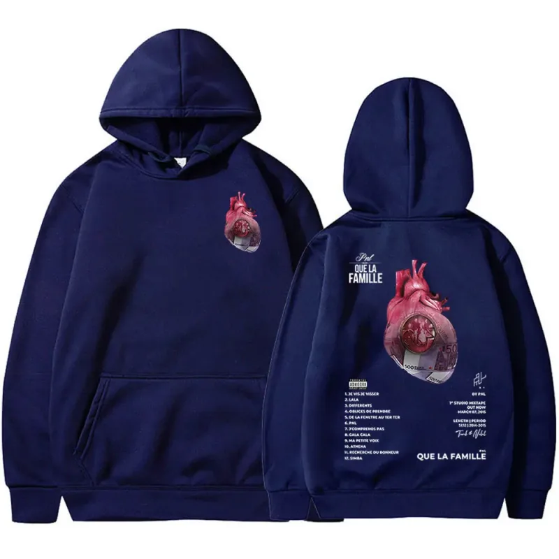 Y2K Le Monde Chico Hoodies French Rapper PNL Album Que La Famille Hooded Sweatshirts Men Women Hip Hop Fashion Long Sleeve Pullo — image 7