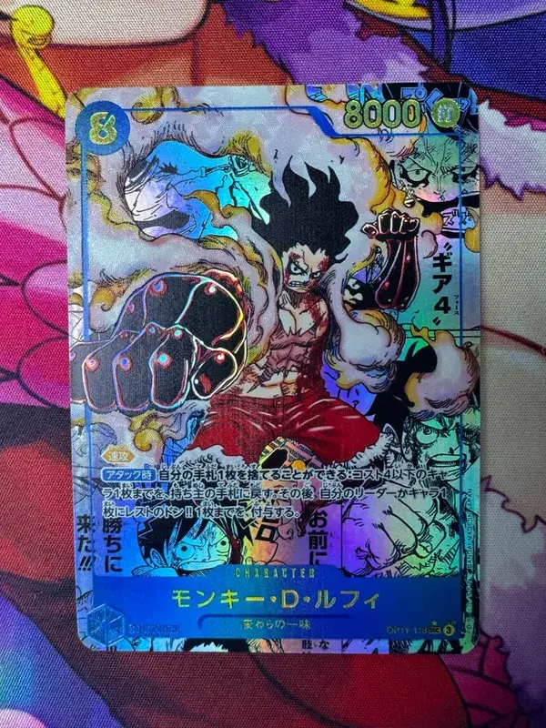 ONE PIECE Roronoa Zoro Monkey D. Luffy כרטיס אוסף תוצרת בית בגרסה יפנית אנגלית צעצועים מתנת יום הולדת לחג המולד — image 10