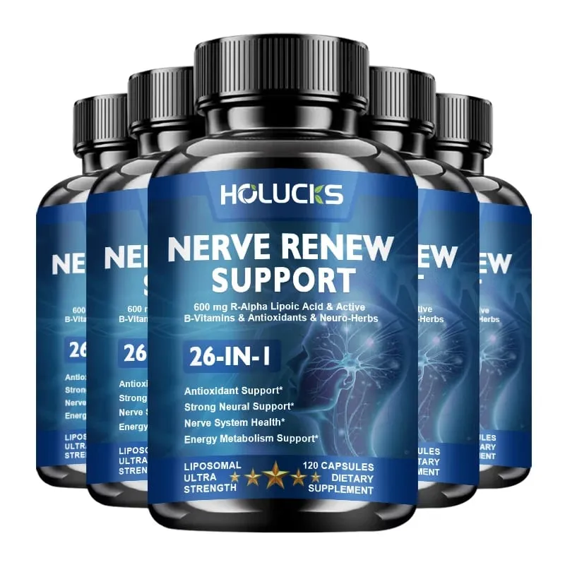 Nourish Nerve Supplement 26-IN-1 Formula Contains Vitamin B Complex R-Alpha Lipoic Acid Support Heart Nerve Brain Health — image 12