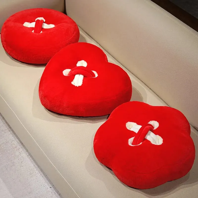 Button Plush Toys Flower Heart-shaped Stuffed Pillow Home Decor 40/45cm Soft Sofa Cushion Throw Pillow Birthday Surprise Gifts