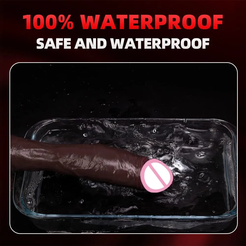 Thrusting Dildo Black Dick Elescopic Vibrating Dildo Vibrator Heating Sex Toy G-Spot Anal Stimulation Vibrating For Women — image 4