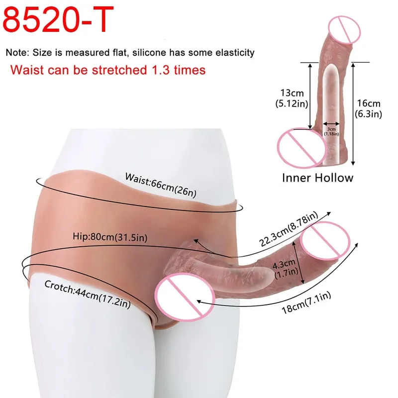 Elastic Silicone Harness Panties Hyper-Realistic Hollow Dildo Cover Wearable Male Sheath Long-Lasting Intimate Adult Couple — image 30