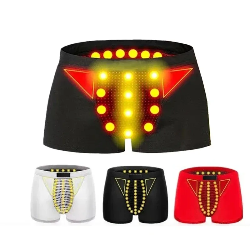 1Pcs Men Magnetic Therapy Boxer Briefs Breathable Comfortable Underwear with 22 Health Magnets for Blood Circulation L-6XL Size