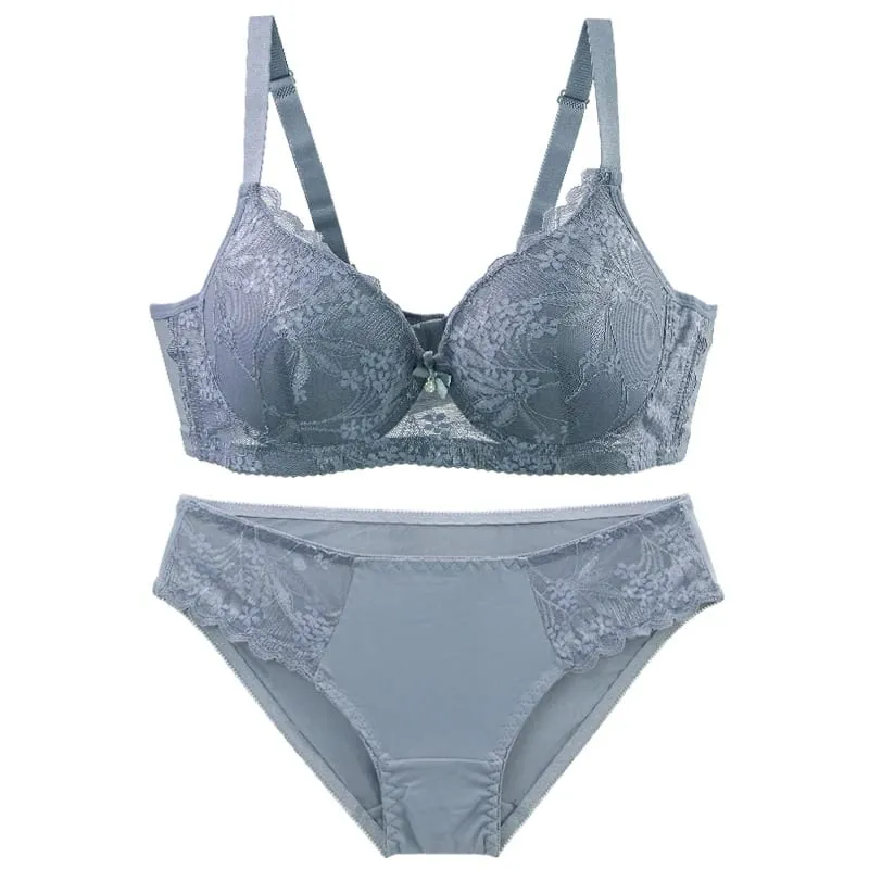 DaiNaFang Gather Anti Side Breast Bra Sets Thin Mold Cup Underwear For Women Breathable Sweat Absorption BC Lingerie