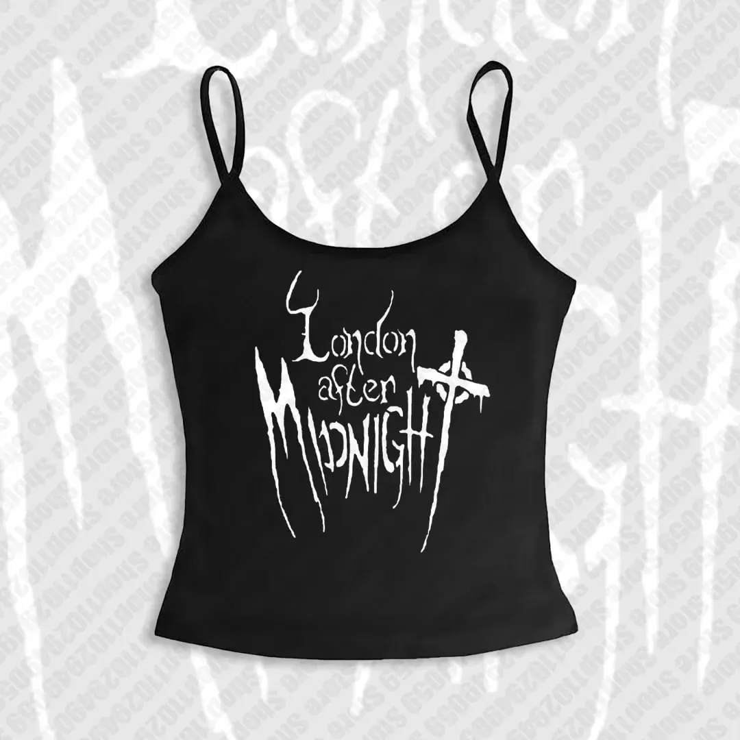 Pambabaeng Gothic Spider Web Print Cami Tank Top na walang manggas na Spaghetti Strap Y2K Slim Cropped Camisole Dark Punk Streetwear Tops — image 8