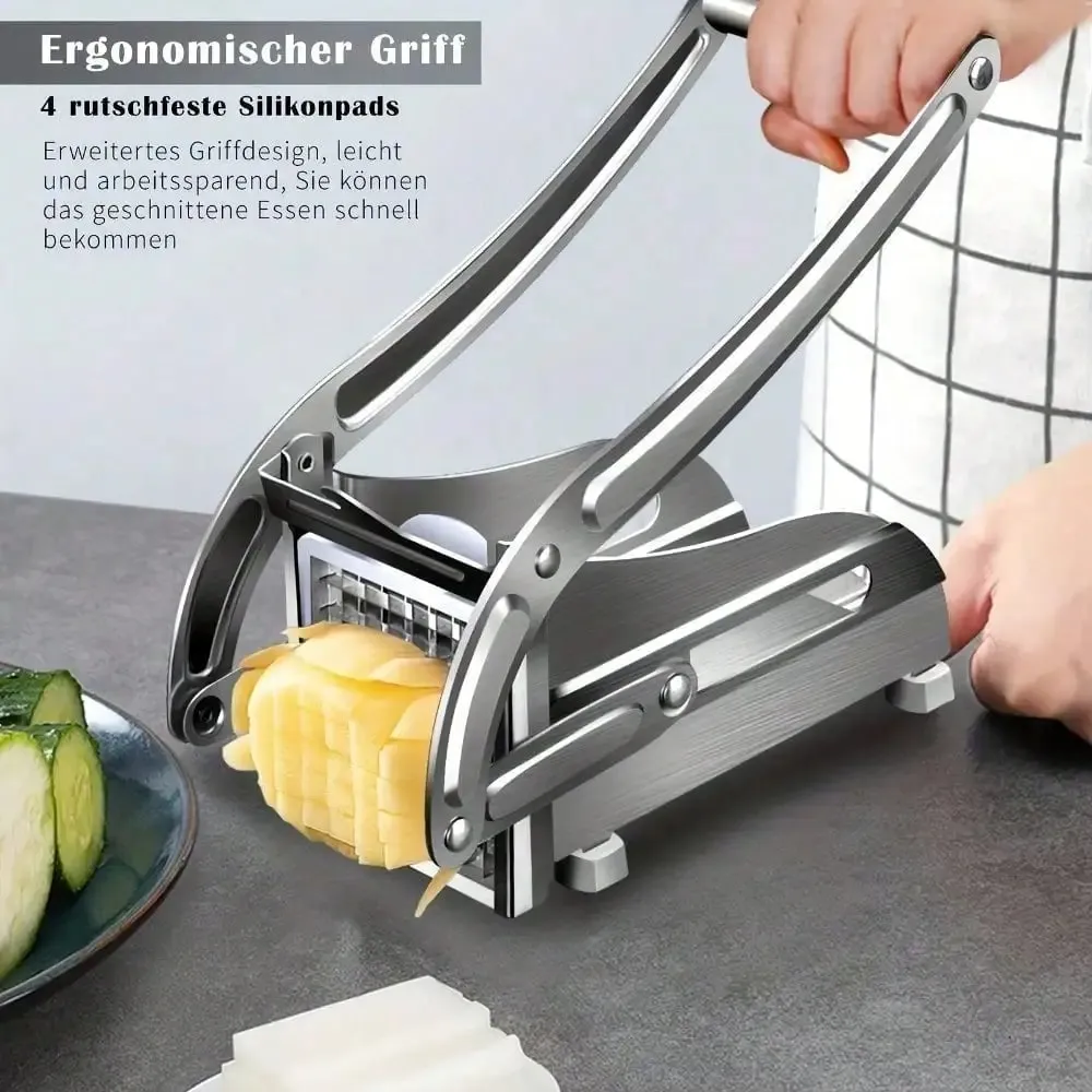 Vegetable Cutter French Fry Cutter Stainless Steel Fruit Cutter French Fry Chopper Potato Slicer Vegetable Chopper Onion Chopper Food Chopper Chopper For Potatoes Carrots Cucumbers Kitchen Supplies Kitchen Gadgets Kitchen Accessories — image 2