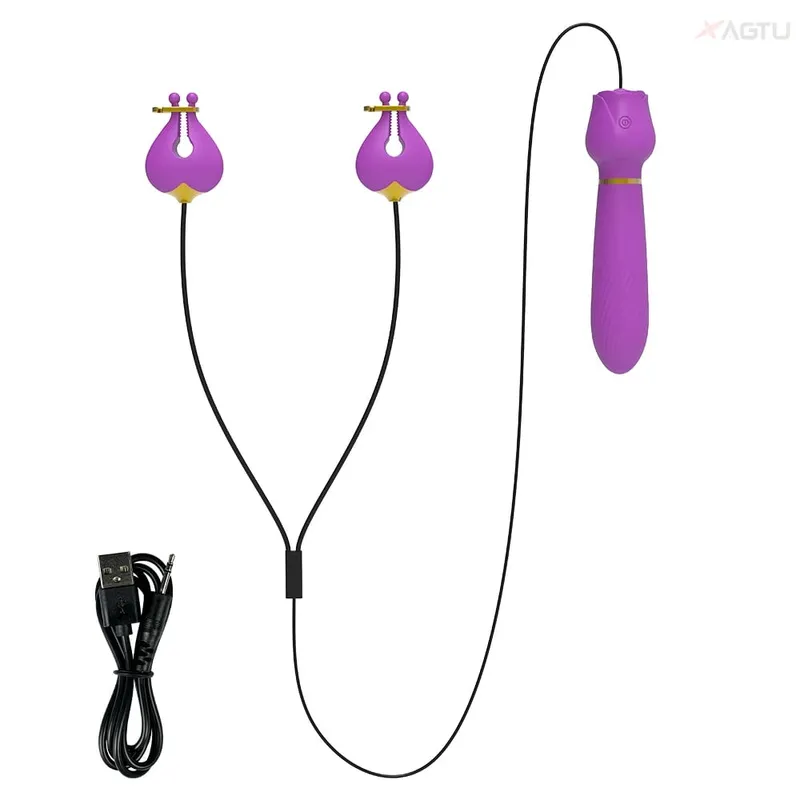 ของเล่นNipple Vibrator Clamps Vibrating BreastคลิปNipple Stimulatorการเจาะช่องคลอดไข่ของเล่นสำหรับผู้หญิงคู่