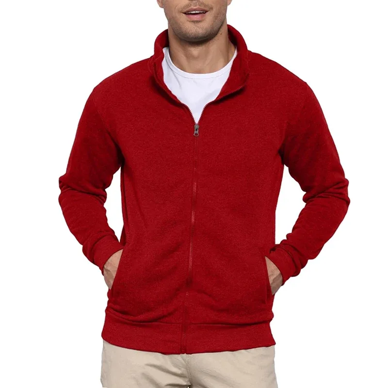 Autumn Men's Sweatshirts Jacket Man Without Hood Zip Coats Outdoor Sport Lightweight Long Sleeve Streetwear Slim Fit Cardigan — image 10