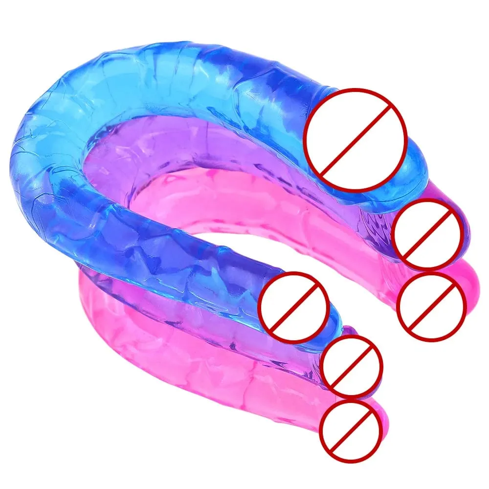 Dildo Sex Toys For Woman Vagina and Anus Realistic Penis Masturbators For Women Two Double Headed Dildos Adult Sex Toy For Women — image 1