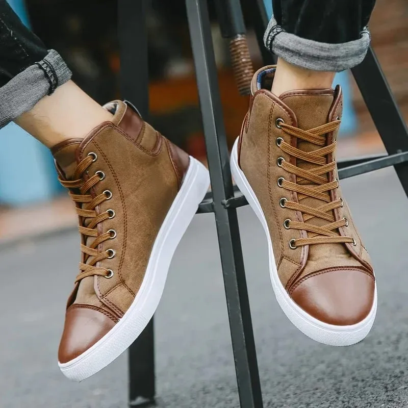 Men's High Top Walking Shoes Hot Selling Teenagers Outdoor Leisure Shoes Thick Soled Practical Jogging Large Size 39-46 Sneakers — image 6
