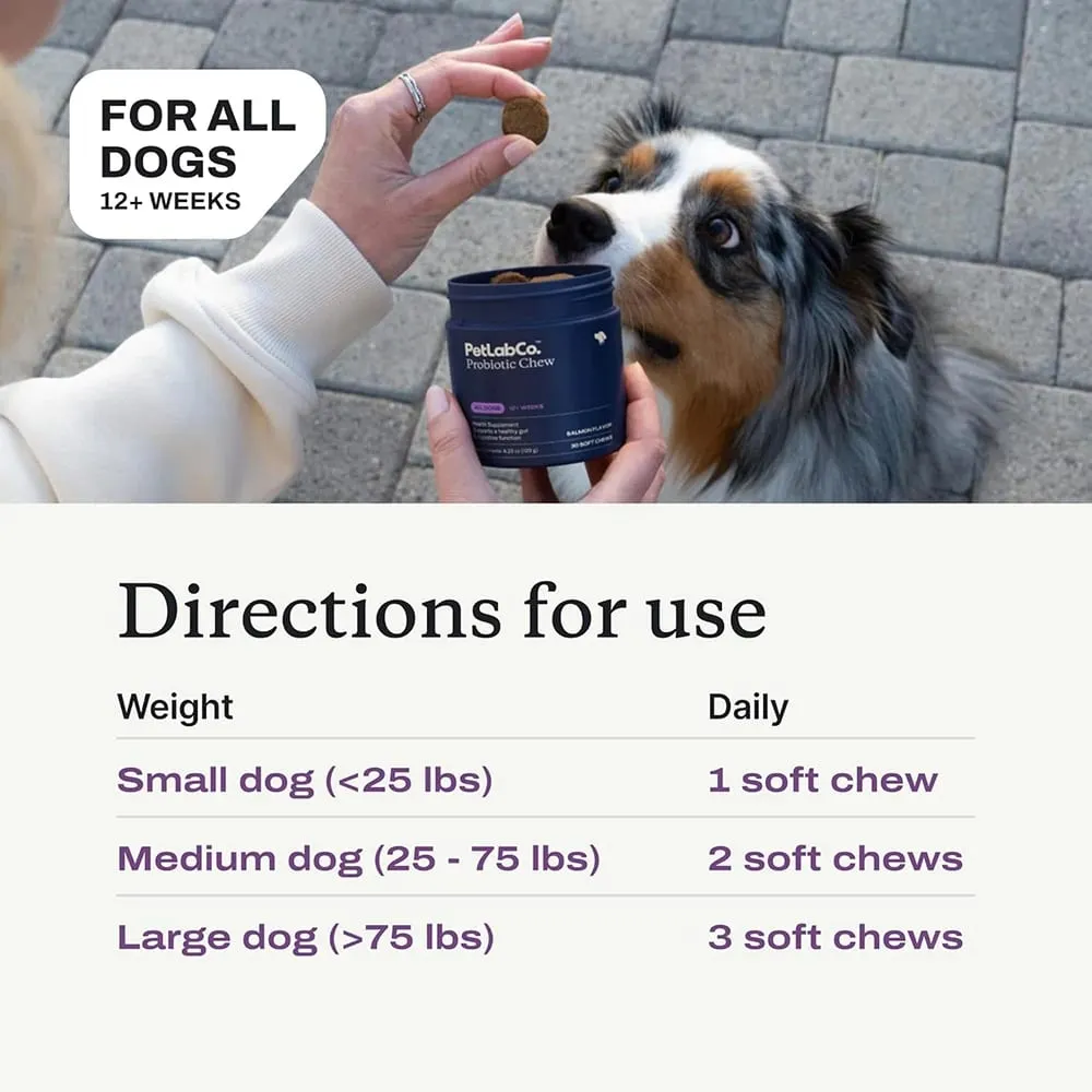 Probiotics Chew for Dogs 12 Weeks+ Support Gut Health Occasional Diarrhea Digestive Health & Seasonal Allergies - Beef Flavor — image 5