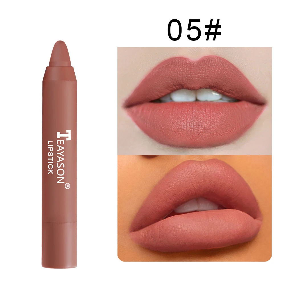 Penna per rossetto nudo albicocca impermeabile sexy rosso marrone rossetto opaco tinta contorno labbra fodera trucco duraturo tazza antiaderente cosmetici
