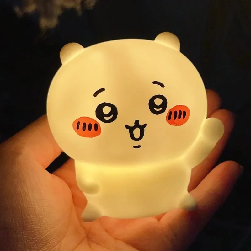 Kawaii Chikawa Bedroom Desktop Decoration Hachiware Usagi Cartoon Vinyl Doll Night Light Luminous Toy Surprise Girl Gifts — image 8