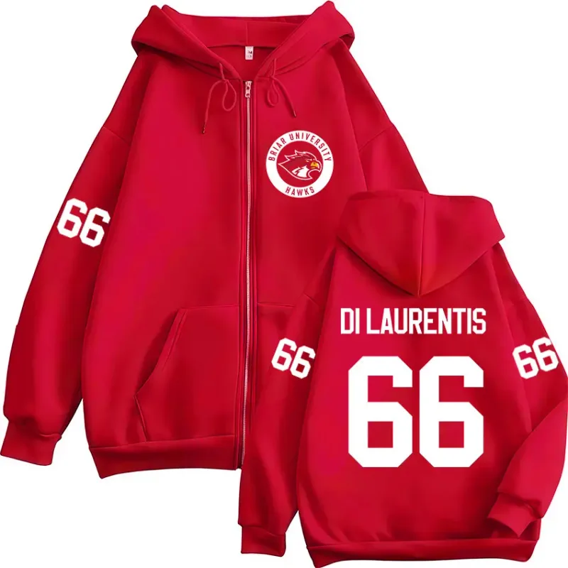Di Laurentis 66 Off Campus Hockey Zipper Hoodies Men's Clothing Long Sleeves Zip Up Hooded Sweatshirt Jackets coats streetwear