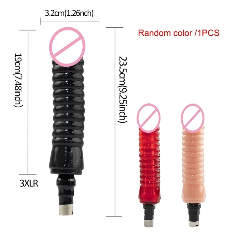 3xlr acessório de máquina sexual grande anal vibrador ventosa extensão-tubo acessórios auxiliares para mulher homem
