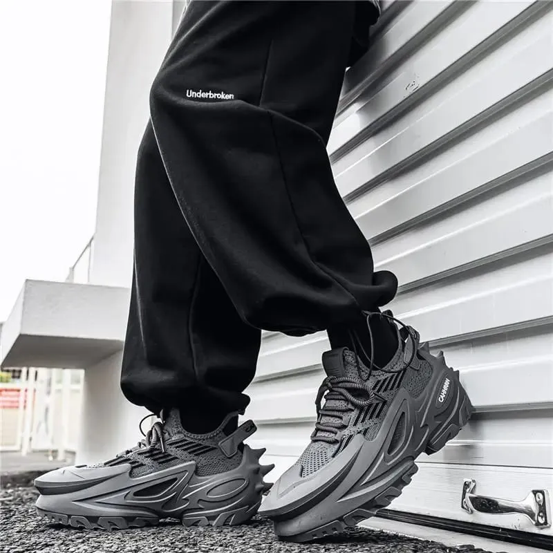 Original Brand Shoes for Man Luxury Knit Breathable Mecha Design Men Sneakers Increased Height Dad Shoes Fashion Socks Shoes — image 4