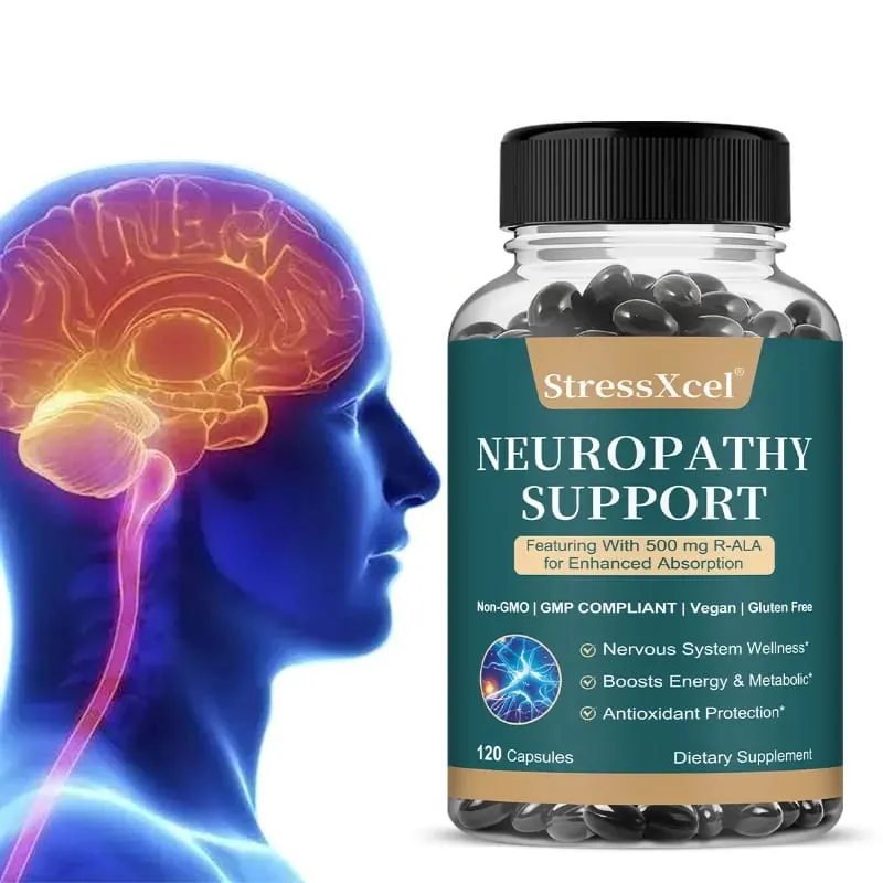 Neuropathy Capsules Herbal Blend Antioxidant Support Daily Nerve Wellness Body Metabolism Cellular Vitality and Mood Calm — image 2