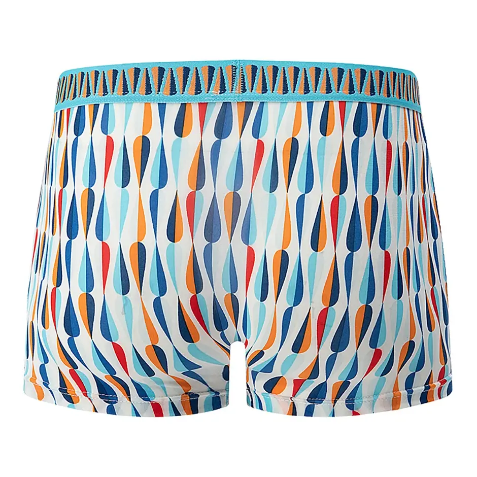 4/5piece Men's Colorful Patterned Fashionable Casual Boxer Shorts Loose And Comfortable Oversized Underwear Elastic Waist Shorts — image 15