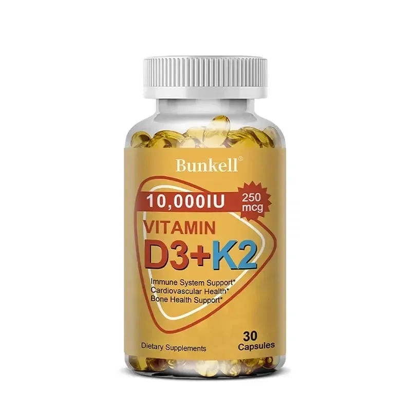 Natural Vitamin D3 K2 Softgels for Heart Joint and Bone Health D3 K2 Multivitamin Supplement