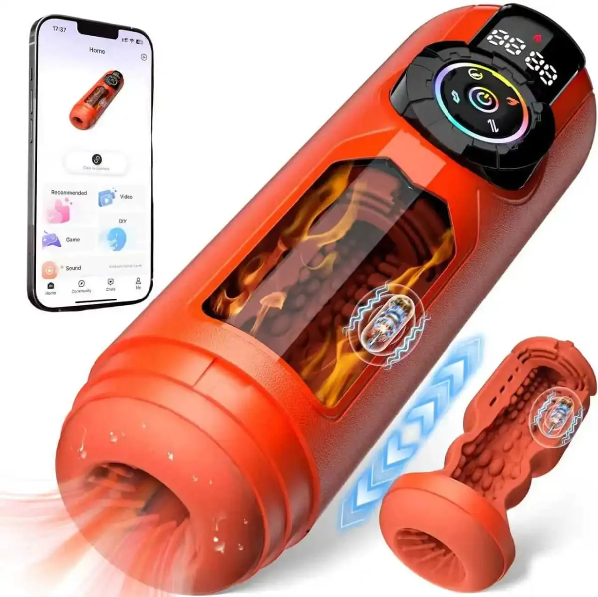5 IN 1 Heating Male Masturbator Penis Pump Upgrade Male Sex Toys for Men AI Interaction APP Control Adult Sex Toy Machines Devic — image 1