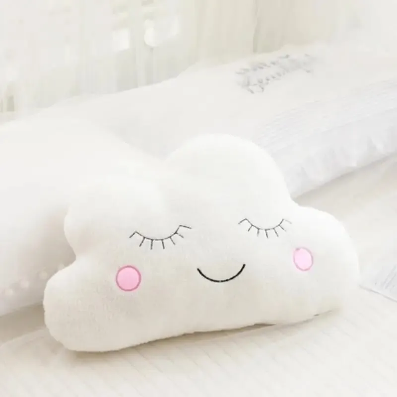 Oreiller en peluche nuage, lune, étoile, goutte de pluie, coussin doux, jouets pour enfants, bébé fille, cadeau de noël, décor de voiture, chambre — image 5