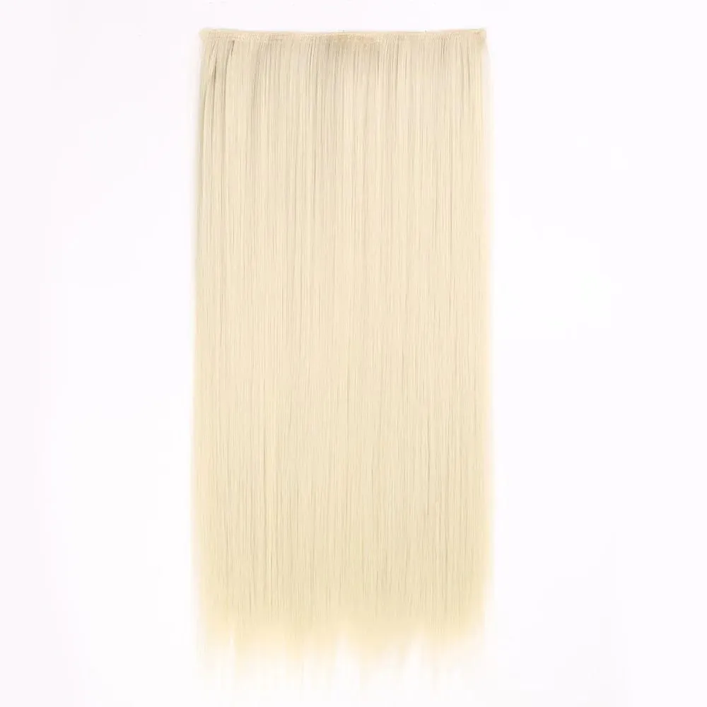 Synthetische natürliche synthetische Haarverlängerungen, 5 Clip-in-künstliche gefälschte Ombre-Blond-Braun-Schwarz-Rosa-gerade falsche Haarteile — image 38