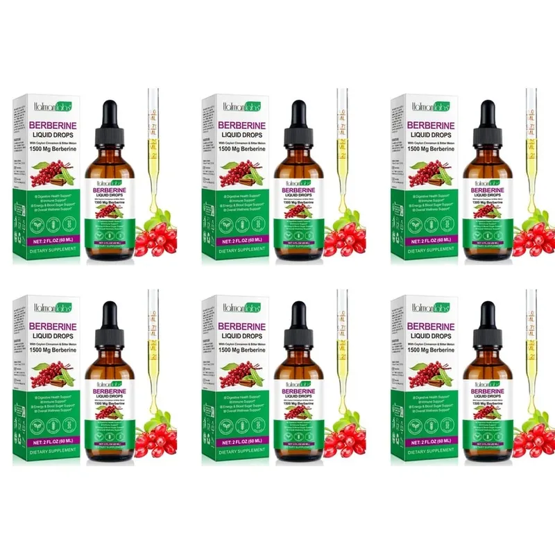 Holmanlabs Berberine Liquid Drops with Ceylon Cinnamon and Bitter Melon Digestive Health Support 1500 Mg Vegan Non-GMO 60 ML — image 12