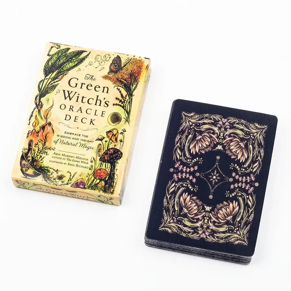 the Green Witch's 50Pcs Oracle Deck Set - Tabletop Cards for Group Party Games Precognition & Divination 10.3x7.3cm