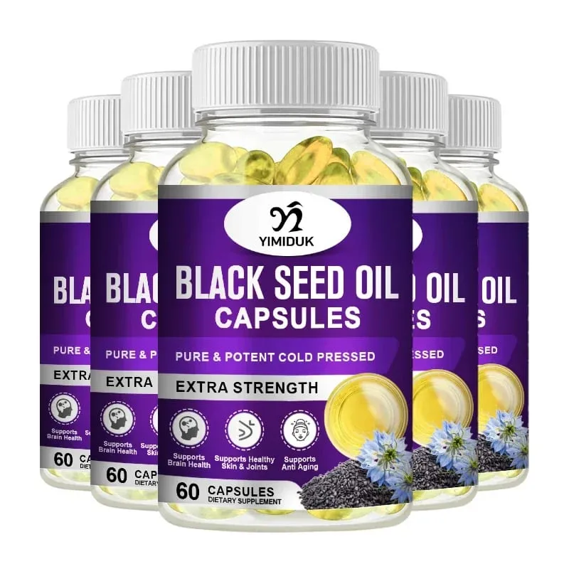 Yimiduk Premium Black Seed Oil Supplement for Overall Wellness & Vitality Joint & Brain Health & Immune System Anti Aging