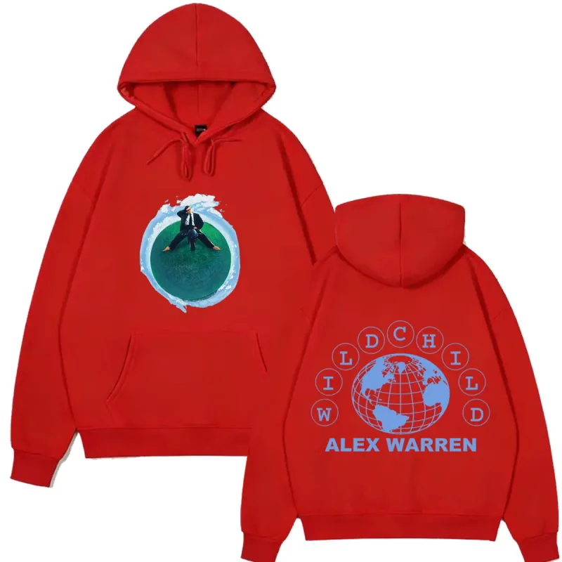 Alex Warren Album Wild child tour 2026 Merch hoodie Men Women Fashion pullover Long sleeves Loose Casual Vintage sweatshirts — image 9