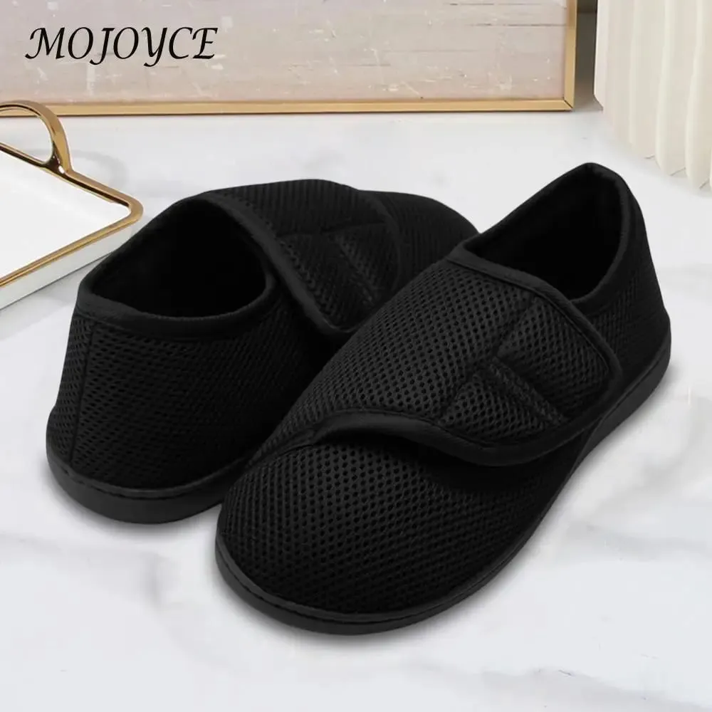 Unisex Diabetic Shoes Wide Walking Shoes na may Adjustable Closure Slip-On Orthopedic Shoes Hook and Loop Sneakers para sa Matatanda — image 4