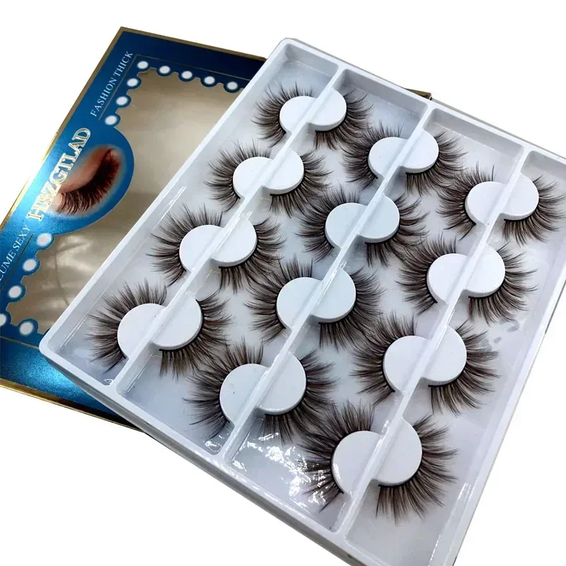 12 pairs of Multipack 3D mink false eyelashes handmade soft and fluffy natural eye makeup tool — image 4