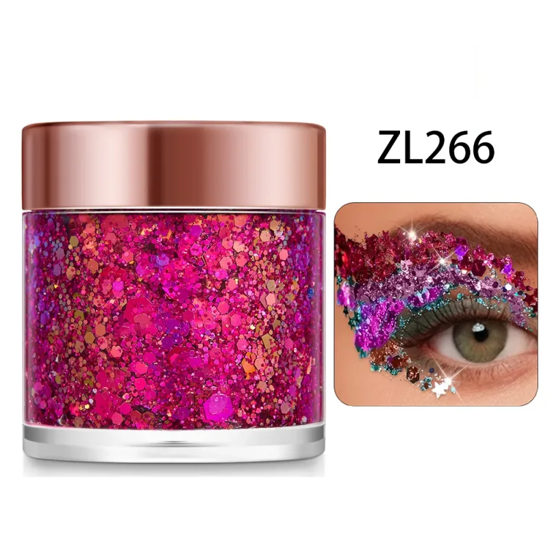 Chameleon Glitter Gel Sequins for Eye & Body Hair Makeup Bright Pearl Sequins Shimmer Face Shiny Decorations DIY Art & Parties